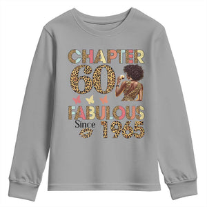 Chapter 60 Fabulous Leopard Youth Sweatshirt Since 1965 60Th Birthday Gift For Women TS02 Sport Gray Print Your Wear