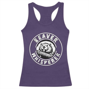 Beaver Whisperer Racerback Tank Top Funny Wildlife Lover Nature Humor TS02 Purple Print Your Wear