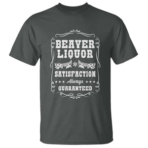Funny Beaver Liquor T Shirt Adult Drinking Humor Pun Vintage TS02 Dark Heather Print Your Wear