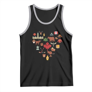 Canada Pride Tank Top Canadian Flag Maple Leaf TS02 Black Athletic Heather Print Your Wear