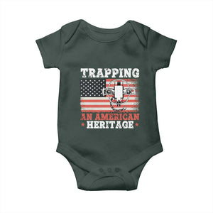 Trapping American Heritage Baby Onesie Patriotic Trap Hunting Trapper TS02 Print Your Wear