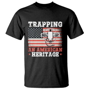 Trapping American Heritage T Shirt Patriotic Trap Hunting Trapper TS02 Black Print Your Wear