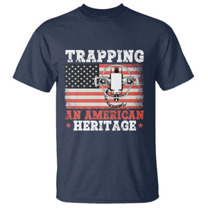Trapping American Heritage T Shirt Patriotic Trap Hunting Trapper TS02 Navy Print Your Wear