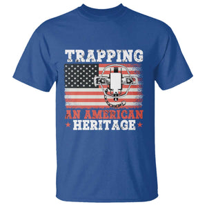 Trapping American Heritage T Shirt Patriotic Trap Hunting Trapper TS02 Royal Blue Print Your Wear