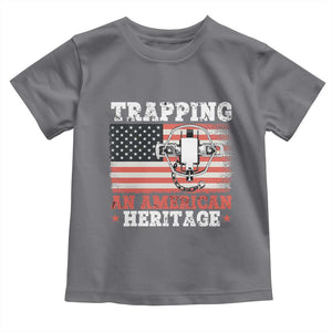 Trapping American Heritage Toddler T Shirt Patriotic Trap Hunting Trapper TS02 Charcoal Print Your Wear