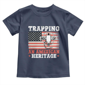 Trapping American Heritage Toddler T Shirt Patriotic Trap Hunting Trapper TS02 Navy Print Your Wear