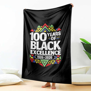 100 Years of Black Excellence 1926 2026 Throw Blanket African Tribal Pattern Heritage Celebrating Black History TS02 Print Your Wear