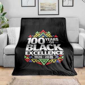 100 Years of Black Excellence 1926 2026 Throw Blanket African Tribal Pattern Heritage Celebrating Black History TS02 Print Your Wear
