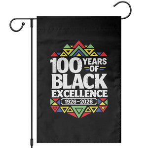 100 Years of Black Excellence 1926 2026 Garden Flag African Tribal Pattern Heritage Celebrating Black History TS02 Black Print Your Wear