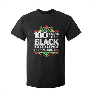 100 Years of Black Excellence 1926 2026 T Shirt For Kid African Tribal Pattern Heritage Celebrating Black History TS02 Black Print Your Wear