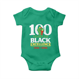 100 Years of Black Excellence 1926 2026 Baby Onesie Pan-African Raised Fist Pride Honoring Black History Legacy TS02 Irish Green Print Your Wear