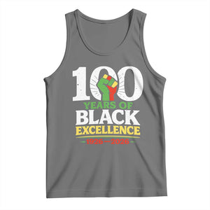 100 Years of Black Excellence 1926 2026 Tank Top Pan-African Raised Fist Pride Honoring Black History Legacy TS02 Black Heather Print Your Wear