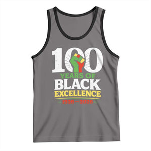 100 Years of Black Excellence 1926 2026 Tank Top Pan-African Raised Fist Pride Honoring Black History Legacy TS02 Deep Heather Black Print Your Wear