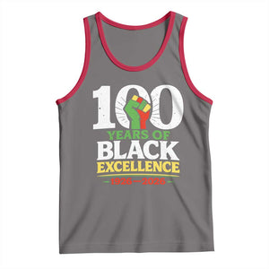 100 Years of Black Excellence 1926 2026 Tank Top Pan-African Raised Fist Pride Honoring Black History Legacy TS02 Deep Heather Red Print Your Wear