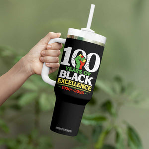 100 Years of Black Excellence 1926 2026 Tumbler With Handle Pan-African Raised Fist Pride Honoring Black History Legacy TS02 Print Your Wear