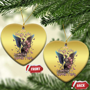 Fairy Skeleton Christmas Ornament In My Next Life I Want To Be The Karma Rose Angel Skull TS02 Print Your Wear