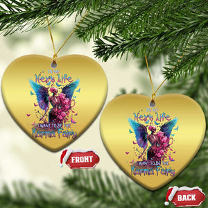 Fairy Skeleton Christmas Ornament In My Next Life I Want To Be The Karma Colorful Rose Angel Skull TS02 Print Your Wear