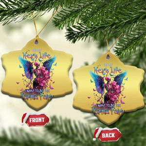 Fairy Skeleton Christmas Ornament In My Next Life I Want To Be The Karma Colorful Rose Angel Skull TS02 Print Your Wear