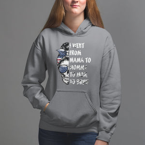 Skull Mom Hoodie I Went From Mama To Mommy Mom Bruh Funny Mother's Day Messy Bun TS02 Charcoal Printyourwear