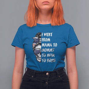 Skull Mom T Shirt For Women I Went From Mama To Mommy Mom Bruh Funny Mother's Day Messy Bun TS02 Royal Blue Printyourwear