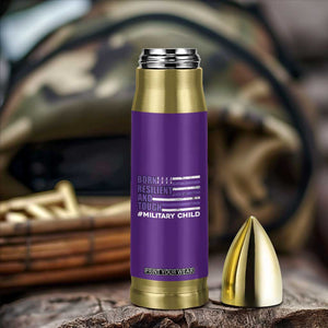 Military Child Born Resilient Tough Bullet Tumbler Month Of The Military Kids Army Soldier American Flag TS02 Print Your Wear