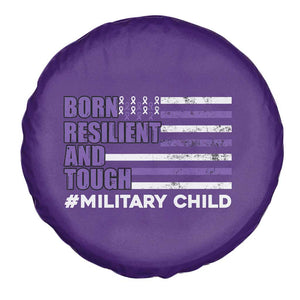 Military Child Born Resilient Tough Spare Tire Cover Month Of The Military Kids Army Soldier American Flag TS02 Print Your Wear