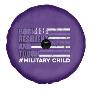 Military Child Born Resilient Tough Spare Tire Cover Month Of The Military Kids Army Soldier American Flag TS02 Print Your Wear