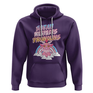 Protect Trans Kids Hoodie Satan Respects Pronouns Transgender Pride Trans Flag TS02 Purple Printyourwear