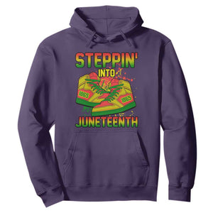 Steppin' Into Juneteenth 1865 Hoodie African American History Pride TS02 Purple Print Your Wear