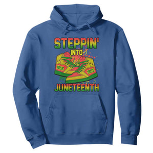Steppin' Into Juneteenth 1865 Hoodie African American History Pride TS02 Royal Blue Print Your Wear