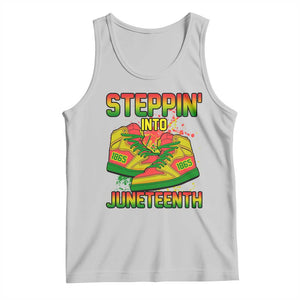 Steppin' Into Juneteenth 1865 Tank Top Freedom Day African American Pride TS02 Ash Print Your Wear