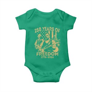 250 Years of Freedom US Presidents Rock Band Baby Onesie Funny Abraham Lincoln George Washington Teddy Roosevelt Concert 1776 to 2026 TS02 Irish Green Print Your Wear