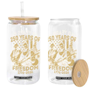250 Years of Freedom US Presidents Rock Band Glass Can Funny Abraham Lincoln George Washington Teddy Roosevelt Concert 1776 to 2026 TS02 Print Your Wear