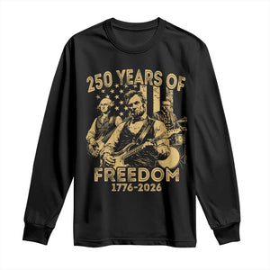 250 Years of Freedom US Presidents Rock Band Long Sleeve Shirt Funny Abraham Lincoln George Washington Teddy Roosevelt Concert 1776 to 2026