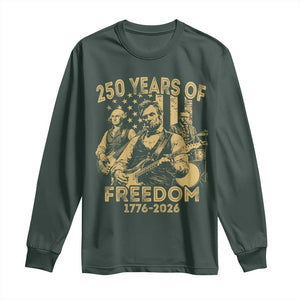 250 Years of Freedom US Presidents Rock Band Long Sleeve Shirt Funny Abraham Lincoln George Washington Teddy Roosevelt Concert 1776 to 2026