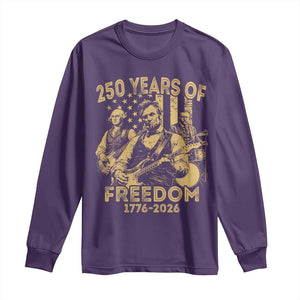 250 Years of Freedom US Presidents Rock Band Long Sleeve Shirt Funny Abraham Lincoln George Washington Teddy Roosevelt Concert 1776 to 2026