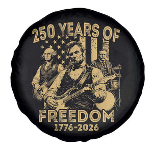 250 Years of Freedom US Presidents Rock Band Spare Tire Cover Funny Abraham Lincoln George Washington Teddy Roosevelt Concert 1776 to 2026 TS02 Print Your Wear