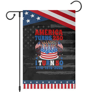 America Turns 250 I Turn 50 Funny 1976 Birthday Patriotic Garden Flag American Flag Cake 1776 to 2026 Semiquincentennial