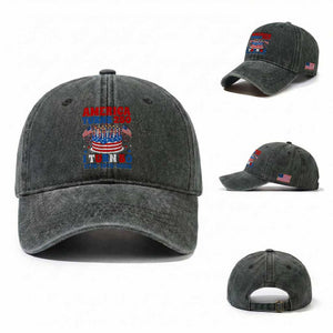 America Turns 250 I Turn 50 Funny 1976 Birthday Washed Cotton Baseball Cap American Flag Cake 1776 to 2026 Semiquincentennial TS02 Washed Cap Universal Fit Dark Green Print Your Wear