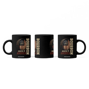 Bourbon Built America Vintage Distressed Graphic Coffee Mug American Flag Whiskey Barrel 1776 to 2026 Semiquincentennial Patriotic TS02 Print Your Wear
