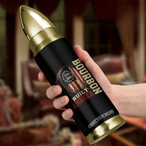 Bourbon Built America Vintage Distressed Graphic Bullet Tumbler American Flag Whiskey Barrel 1776 to 2026 Semiquincentennial Patriotic TS02 Print Your Wear