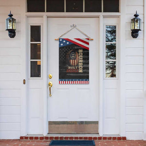 Bourbon Built America Vintage Distressed Graphic Patriotic Garden Flag American Flag Whiskey Barrel 1776 to 2026 Semiquincentennial
