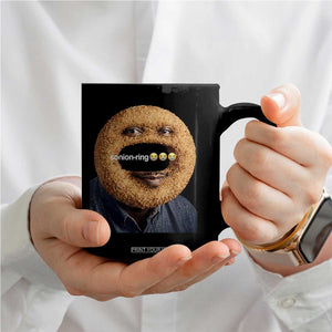 Funny Sonion Ring Cursed Meme Graphic Coffee Mug Surreal Deep Fried Onion Ring Joke