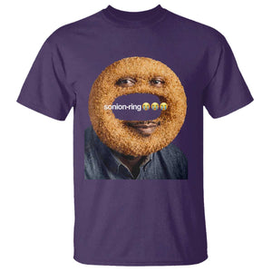 Funny Sonion Ring Cursed Meme Graphic T Shirt Surreal Deep Fried Onion Ring Joke TS02 Purple Print Your Wear