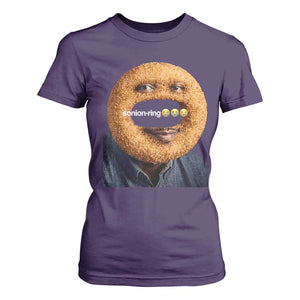 Funny Sonion Ring Cursed Meme Graphic T Shirt For Women Surreal Deep Fried Onion Ring Joke TS02 Purple Print Your Wear