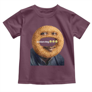 Funny Sonion Ring Cursed Meme Graphic Toddler T Shirt Surreal Deep Fried Onion Ring Joke