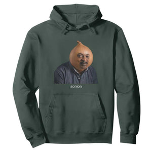 Viral Sonion Surreal Meme Hoodie Funny Crying Onion Man Aesthetic Joke TS02 Dark Forest Green Print Your Wear