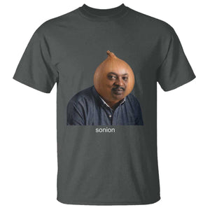 Viral Sonion Surreal Meme T Shirt Funny Crying Onion Man Aesthetic Joke TS02 Dark Heather Print Your Wear