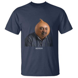 Viral Sonion Surreal Meme T Shirt Funny Crying Onion Man Aesthetic Joke TS02 Navy Print Your Wear