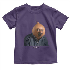 Viral Sonion Surreal Meme Toddler T Shirt Funny Crying Onion Man Aesthetic Joke TS02 Purple Print Your Wear